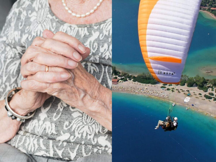 Murió abuelita de 104 que saltó de paracaídas para romper récord