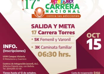 Invitan Municipio y CIJV a participar en carrera contra las adicciones