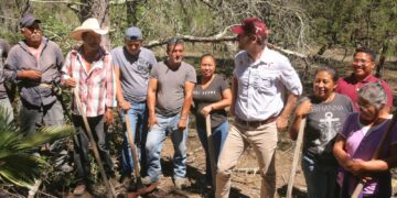 Reforestan con pino en Ejido “Magdaleno Aguilar” de Jaumave, Tamaulipas