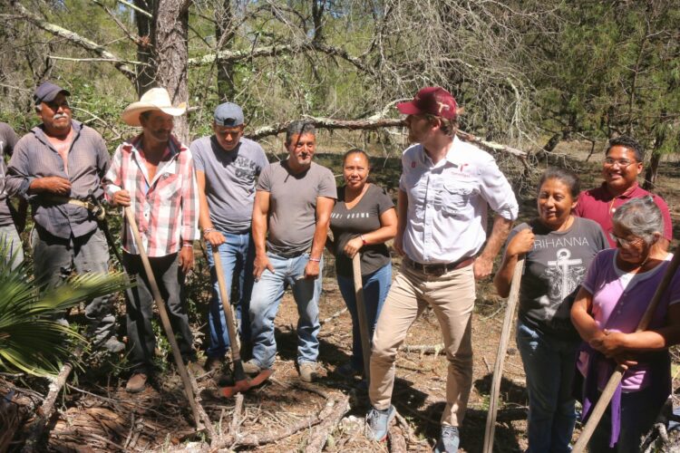 Reforestan con pino en Ejido “Magdaleno Aguilar” de Jaumave, Tamaulipas