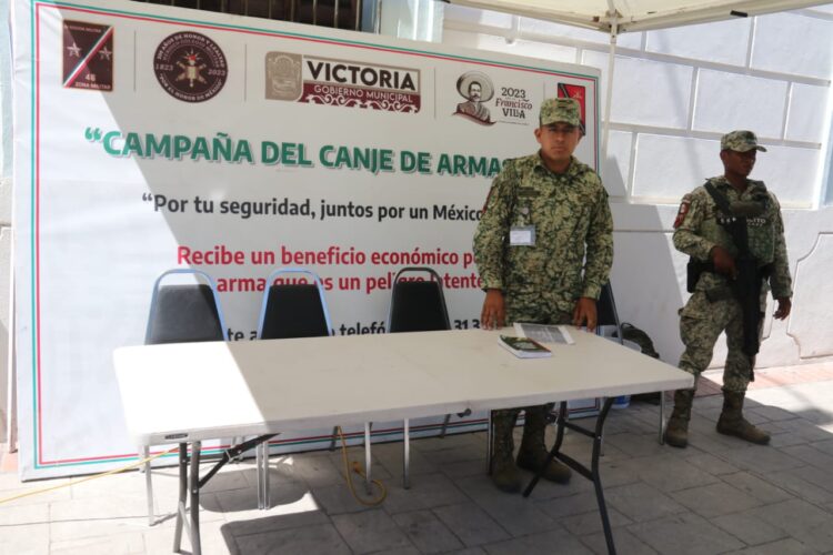Continúa campaña de desarme voluntario en Cd. Victoria
