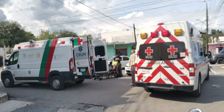 Auto embiste a motociclista en la Col. Obrera de Cd. Victoria