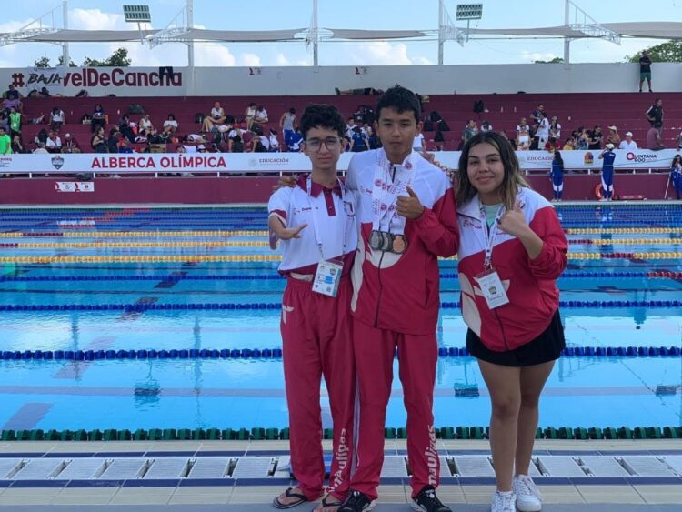 Termina participación de Tamaulipas en paranatación con cuatro medallas