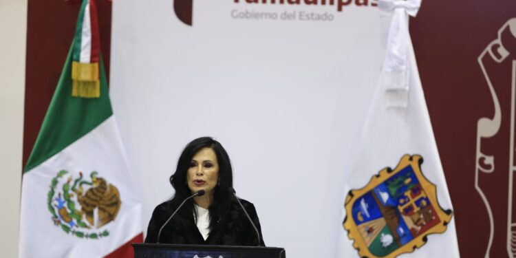Preside Gobernador de Tamaulipas toma de protesta de Blanca Valles otro periodo en el SUTSPET