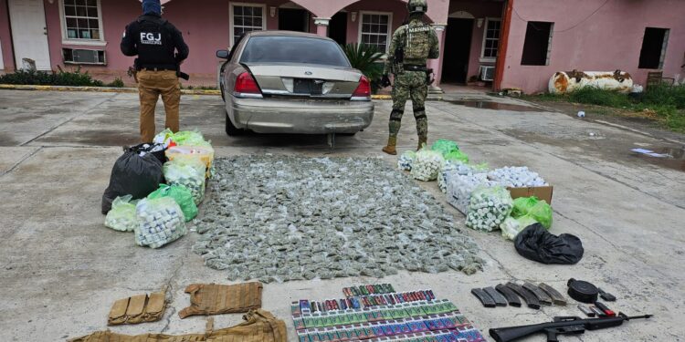 Desmantelan FGJ y Marina un centro de espionaje en Río Bravo, Tamaulipas