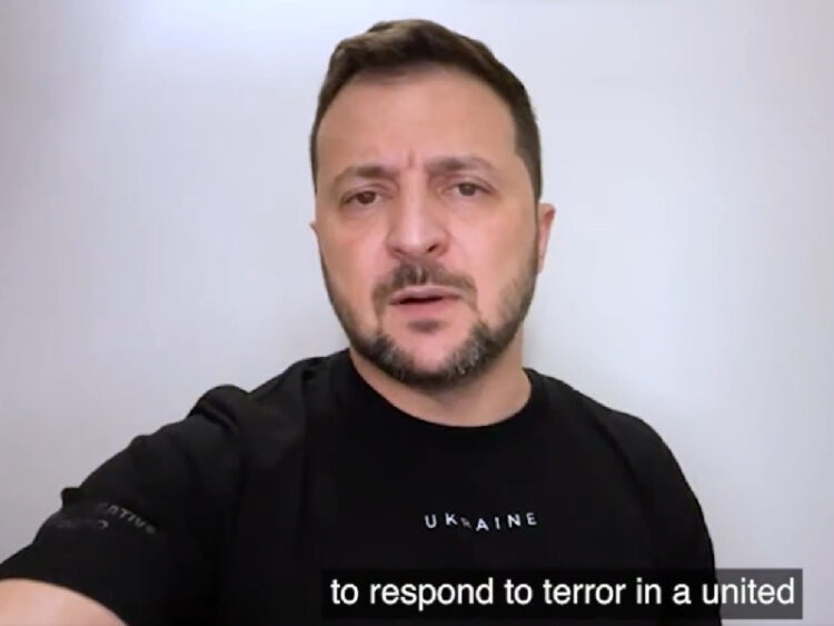 Presidente de Ucrania condena ataque terrorista a Israel