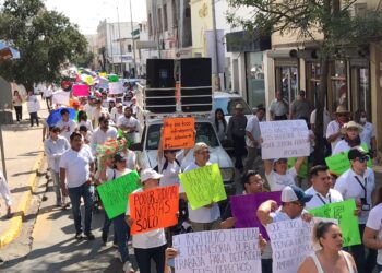 Marchan en Victoria trabajadores del Poder Judicial, defienden fideicomisos