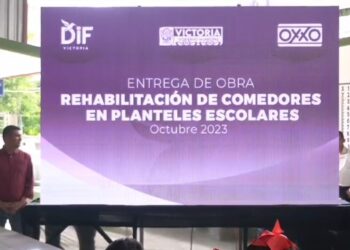 Entregan DIF y Oxxo comedores  dignos a escuelas de Victoria