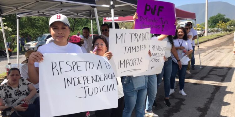 Inician paro laboral empleados del Poder Judicial