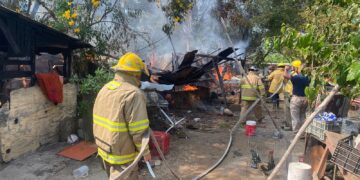 Fuego arrasa con domicilio y hasta con animales
