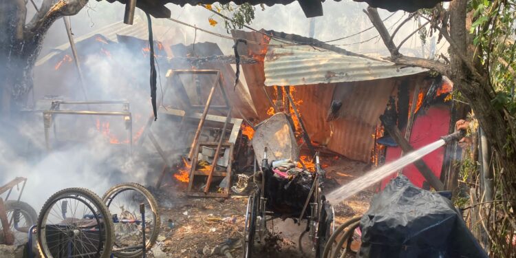 Fuego arrasa con domicilio y hasta con animales