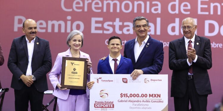 Entrega Américo Villarreal Premio Estatal del Deporte 2023 en Tamaulipas