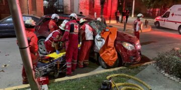 Seis heridos en choque con volcadura en el crucero 17 y Bravo de Cd. Victoria