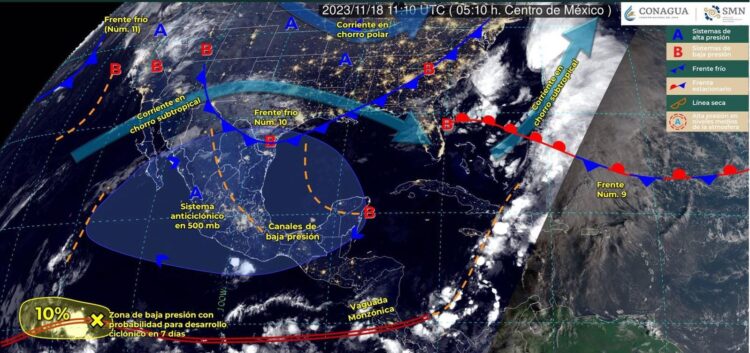 Alertan por frente frío número 1, traerá lluvias a Tamaulipas