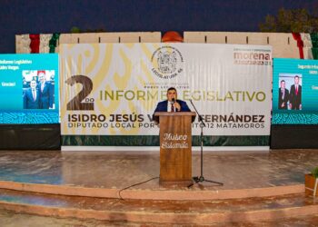 Rinde Isidro Vargas Segundo Informe Legislativo; se declara aliado del Gobernador AVA y del Alcalde Mario López