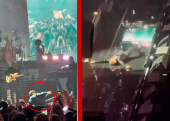 Luis Miguel sufre aparatosa caída en pleno concierto en CDMX