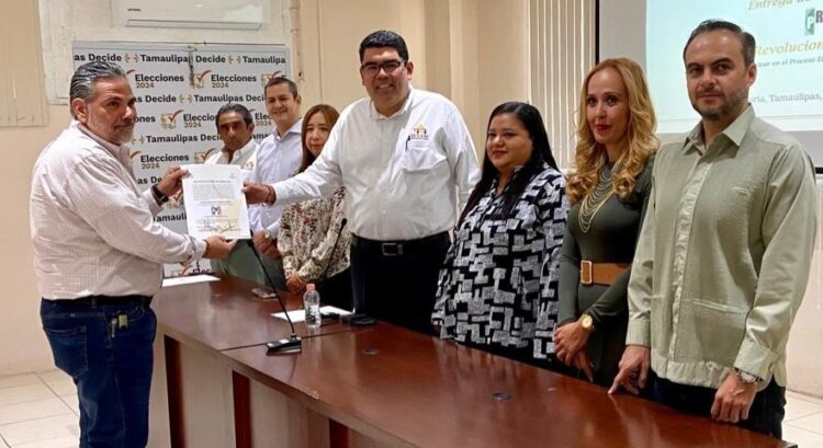 Recibe PRI constancia de IETAM para participar en la elección del 23/24