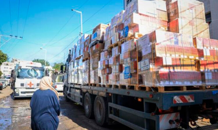 Rusia envía 190 toneladas de ayuda humanitaria a Gaza