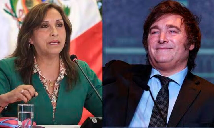 Presidenta de Perú, Dina Boluarte, felicita a presidente electo de Argentina, Javier Milei