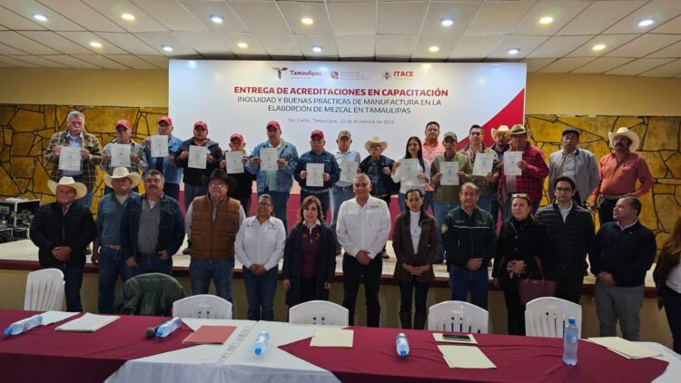 Acreditan a productores de mezcal de San Carlos en inocuidad y buenas prácticas