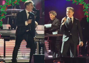 Luis Miguel se pone muy navideño y sorprende durante concierto en Morelia