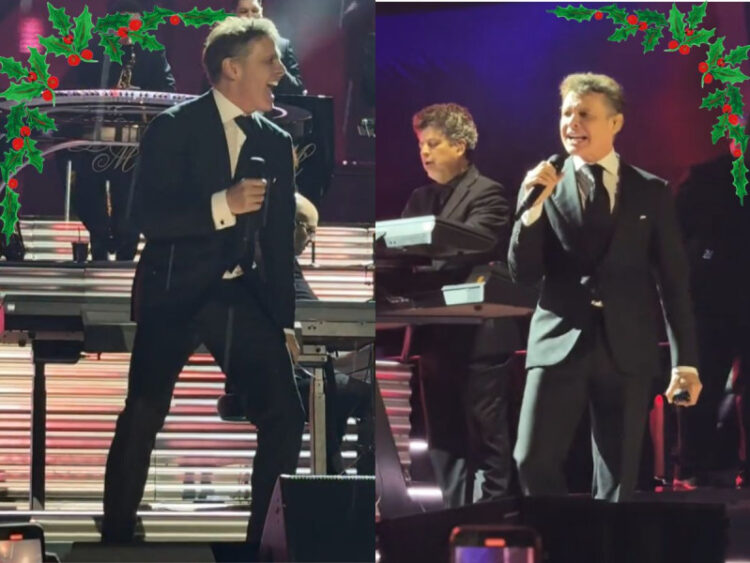 Luis Miguel se pone muy navideño y sorprende durante concierto en Morelia