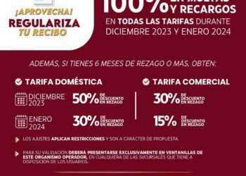 Activa COMAPA Victoria regularización de adeudos en diciembre y enero