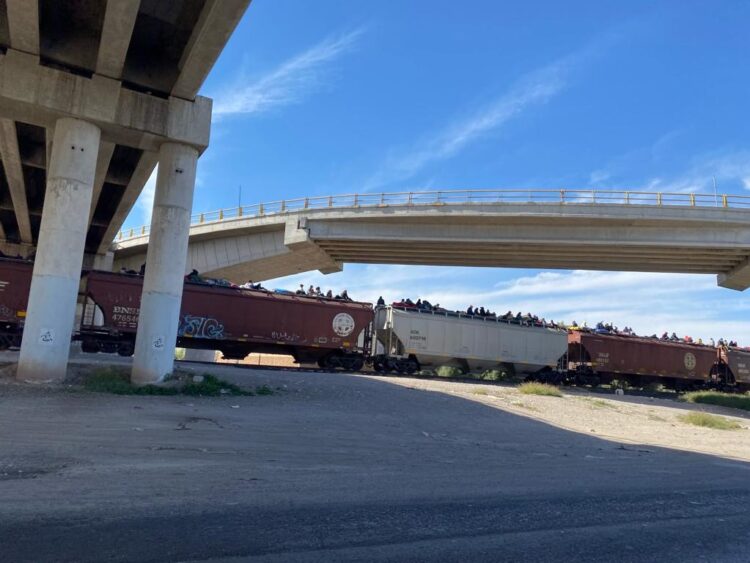 Migrantes exponen sus vidas al viajar en trenes de carga