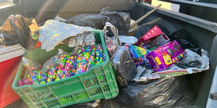 Decomisan 85 kilos de pirotecnia en zona aledaña al Mercado “Pedro Argüelles”