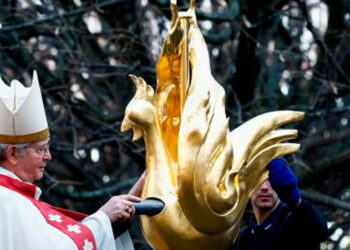 Notre Dame coloca un nuevo gallo en su icónica aguja como paso hacia la reapertura