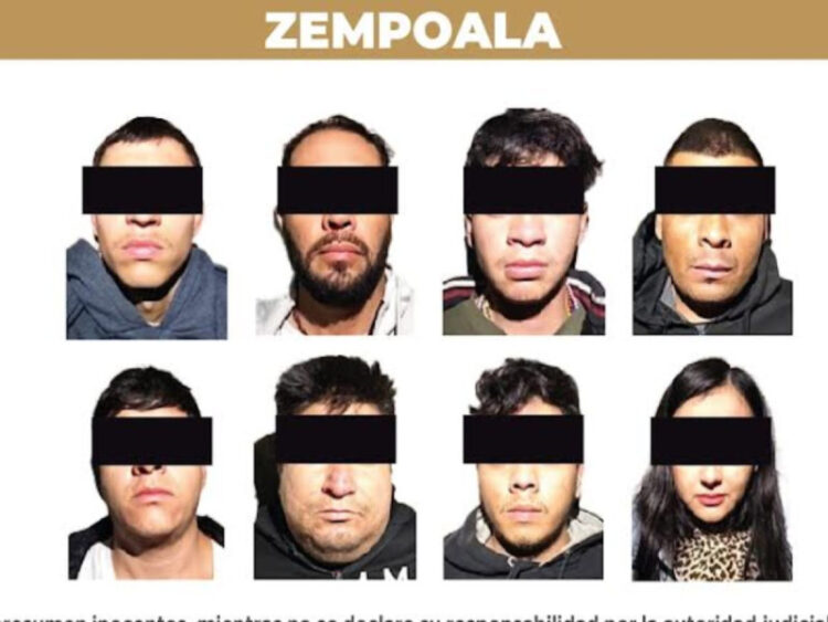 Policías de Hidalgo aseguran arsenal y detienen a ocho sicarios