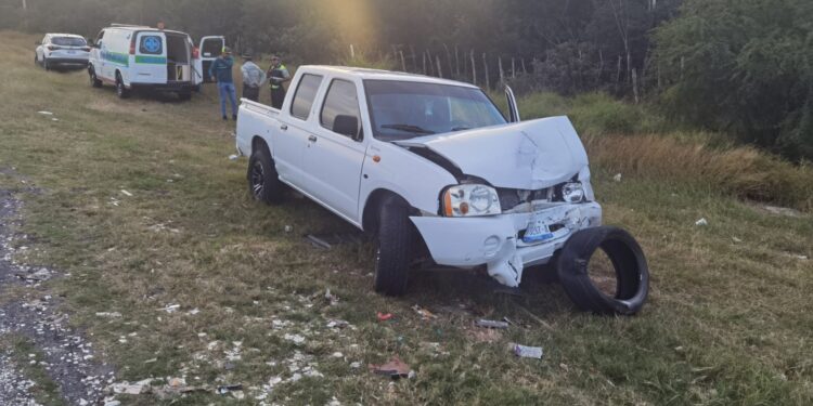 Chocan camionetas en la carretera Victoria-Matamoros, en tramo de Güémez