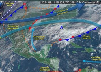 Alerta Protección Civil sobre frente frío 26 con fuertes vientos y bajas temperaturas