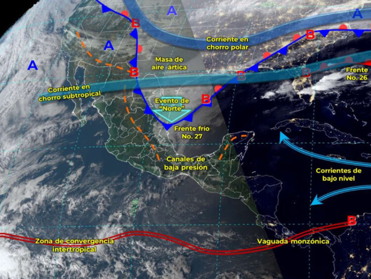 Prevén nevadas o aguanieve en partes altas de Coahuila, Nuevo León y Tamaulipas