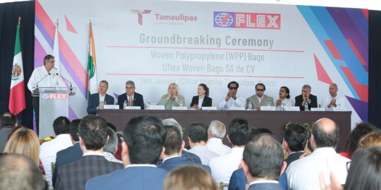 Coloca Américo Villarreal primera piedra de planta industrial de capital hindú en Altamira