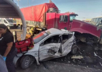Choque múltiple en Reynosa, Tamaulipas, deja un taxista muerto