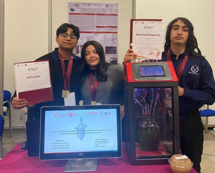 Estudiantes de la UAT crean un novedoso biorreactor para producir biocombustible