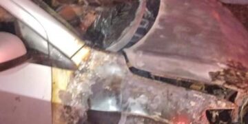 Se incendia auto en marcha en el centro de Cd. Victoria