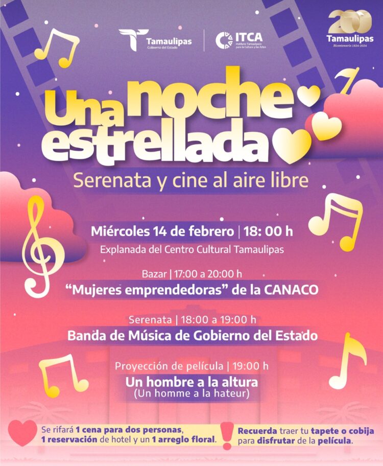 Invita ITCA una noche estrellada con serenata y cine al aire libre en Victoria