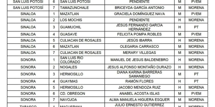 Morena define lista de 300 candidatos a la Cámara de Diputados