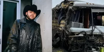 Músicos de Gerardo Ortiz sufren aparatoso accidente en la autopista a Puebla