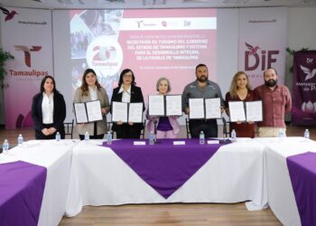 Firman DIF Tamaulipas y Secretaría de Turismo convenio de apoyo a la población vulnerable