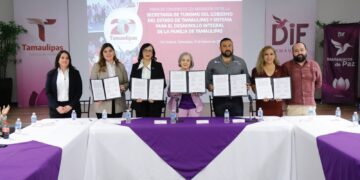 Firman DIF Tamaulipas y Secretaría de Turismo convenio de apoyo a la población vulnerable