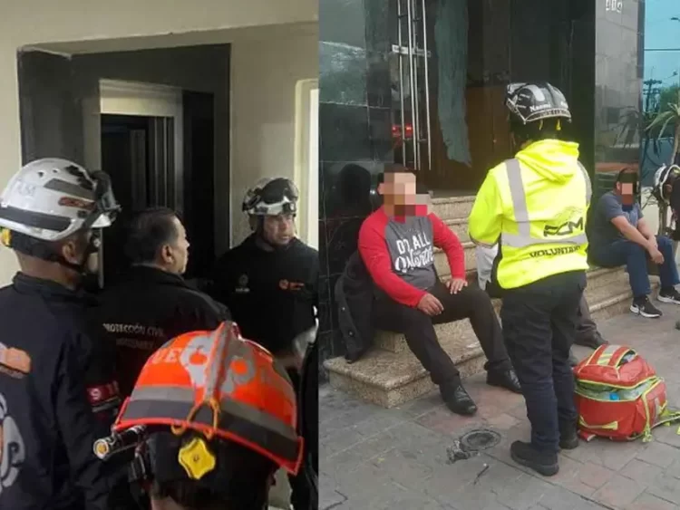 Tres heridos al caer elevador de funeraria cuando entregaban cadáver para velación en Monterrey