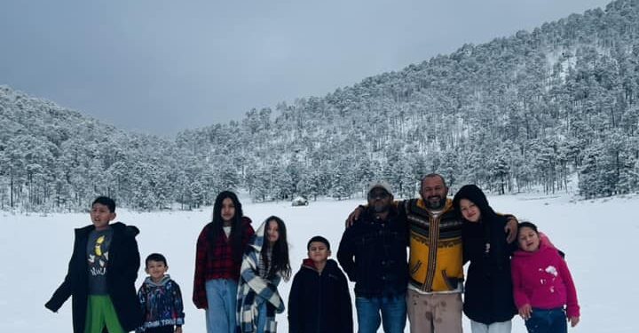 Y la nieve llegó a Tamaulipas, en la sierra de Miquihuana