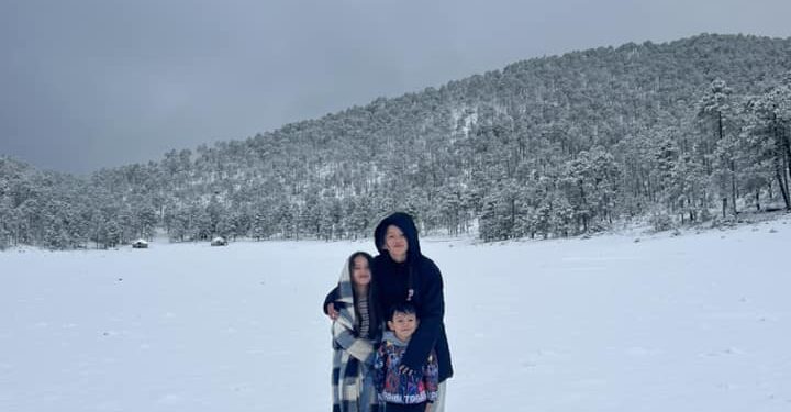 Y la nieve llegó a Tamaulipas, en la sierra de Miquihuana