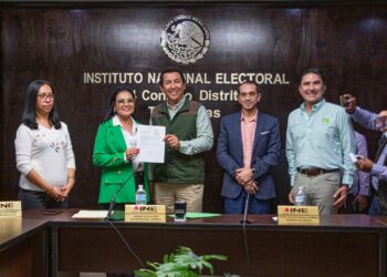 PVEM y aliados registran a Mario López como candidato a Diputado Federal por Matamoros ante el INE