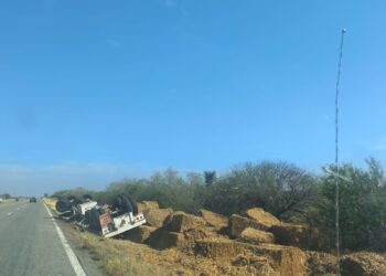 Tráiler pierde por volcadura segundo remolque en la carretera Victoria-Padilla