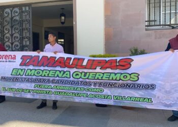 Fundadores de Morena demandan candidaturas con plantón en Cd. Victoria