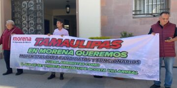 Fundadores de Morena demandan candidaturas con plantón en Cd. Victoria